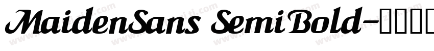 MaidenSans SemiBold字体转换